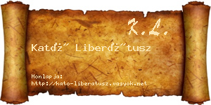 Kató Liberátusz névjegykártya